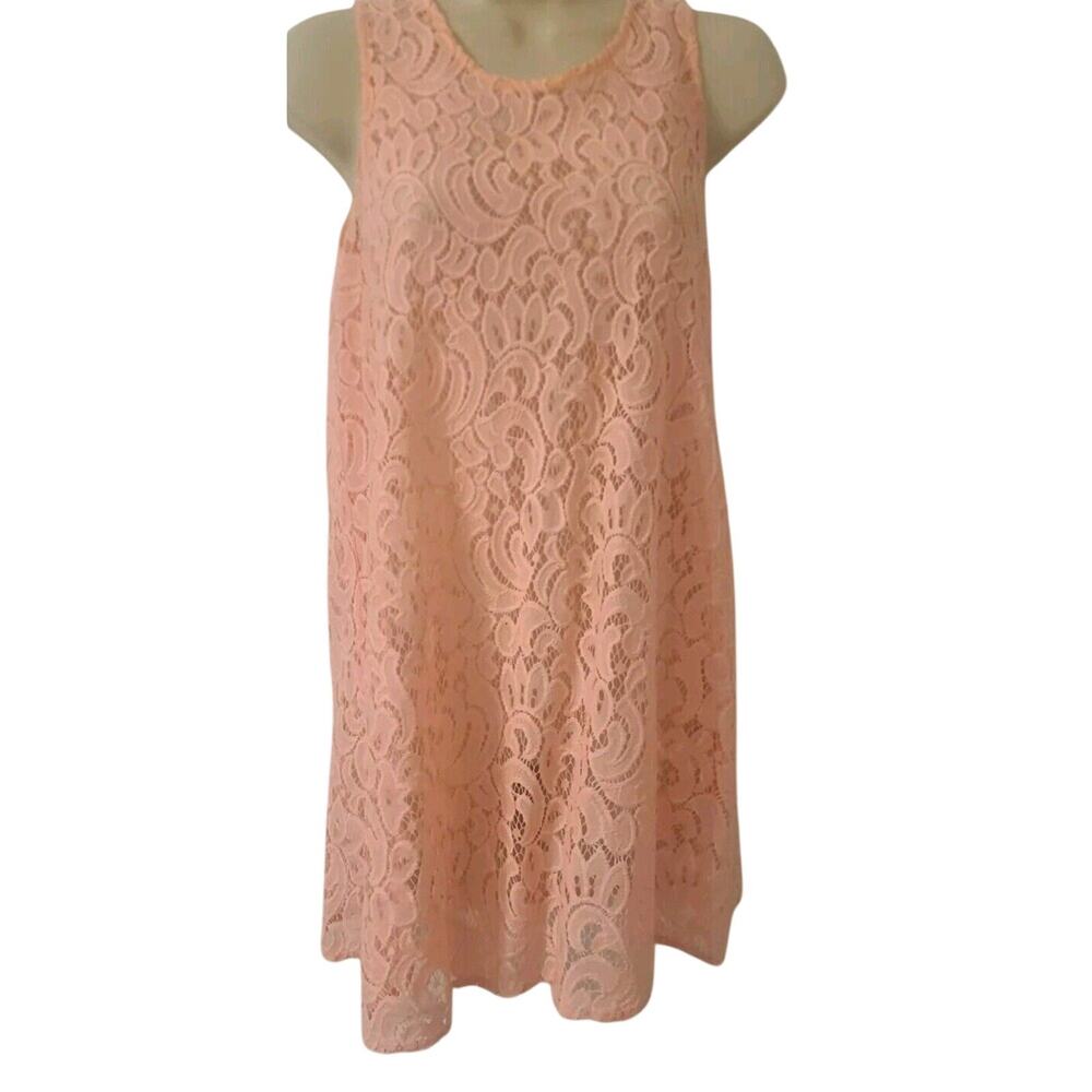MINKPINK Pink Lace Shift Dress Sleeveless Mini Dress Size Small - Picture 3 of 6